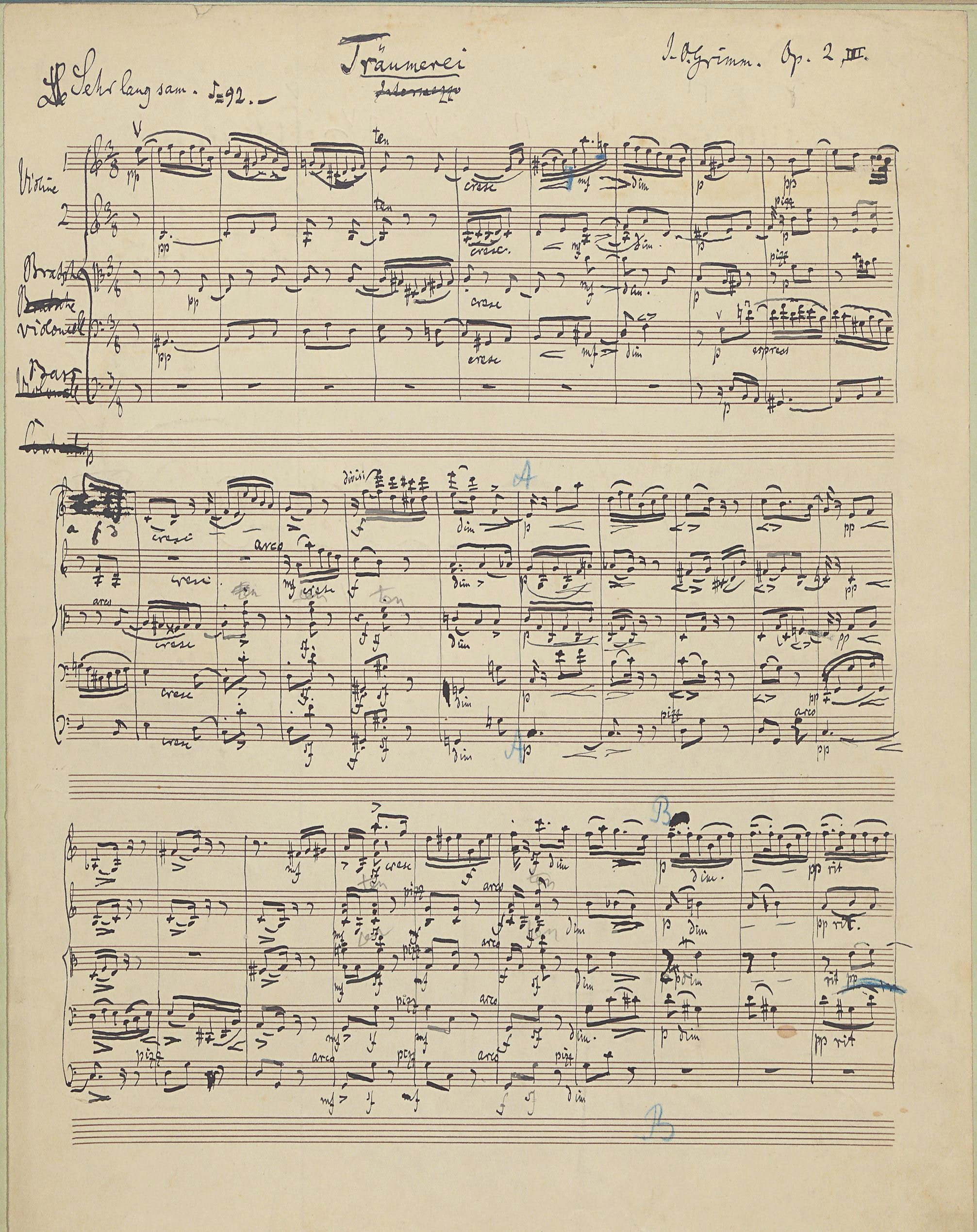 Quellen zur Bearbeitung des op. 2 Nr. 3